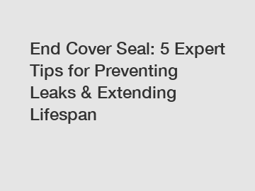 End Cover Seal: 5 Expert Tips for Preventing Leaks & Extending Lifespan