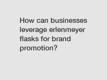 How can businesses leverage erlenmeyer flasks for brand promotion?