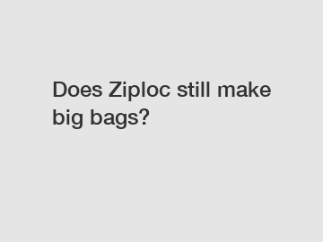 Does Ziploc still make big bags?