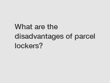 What are the disadvantages of parcel lockers?