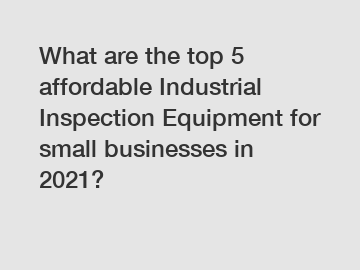 What are the top 5 affordable Industrial Inspection Equipment for small businesses in 2021?