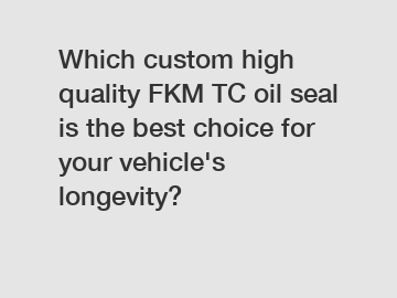 Which custom high quality FKM TC oil seal is the best choice for your vehicle's longevity?