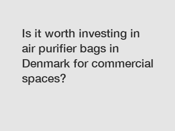 Is it worth investing in air purifier bags in Denmark for commercial spaces?