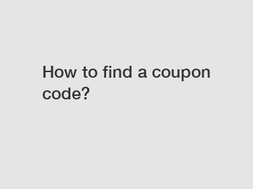How to find a coupon code?