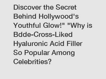 Discover the Secret Behind Hollywood's Youthful Glow!