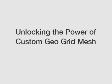 Unlocking the Power of Custom Geo Grid Mesh