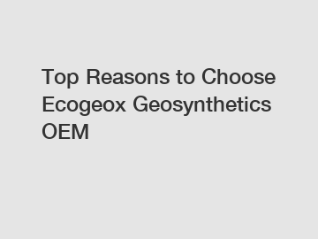 Top Reasons to Choose Ecogeox Geosynthetics OEM