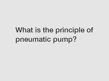 What is the principle of pneumatic pump?