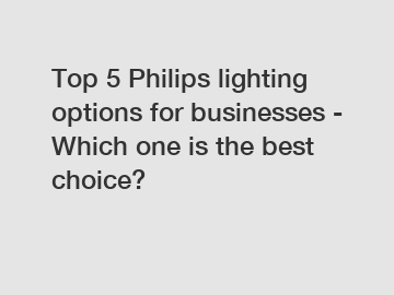 Top 5 Philips lighting options for businesses - Which one is the best choice?