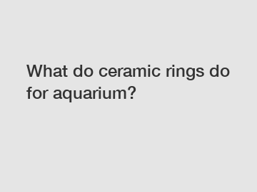 What do ceramic rings do for aquarium?
