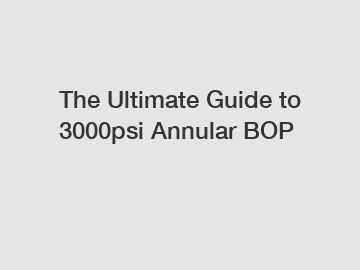 The Ultimate Guide to 3000psi Annular BOP