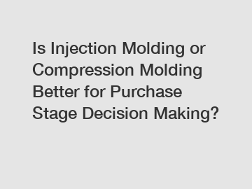 Is Injection Molding or Compression Molding Better for Purchase Stage Decision Making?