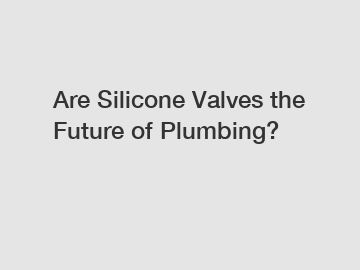 Are Silicone Valves the Future of Plumbing?