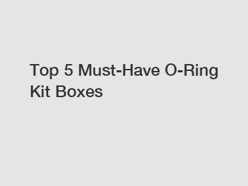 Top 5 Must-Have O-Ring Kit Boxes