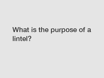 What is the purpose of a lintel?