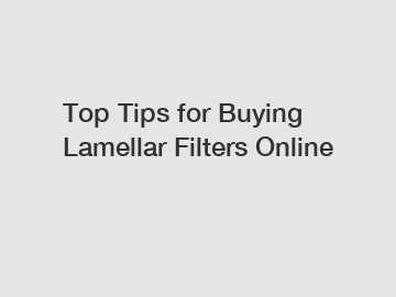 Top Tips for Buying Lamellar Filters Online