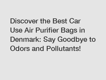 Discover the Best Car Use Air Purifier Bags in Denmark: Say Goodbye to Odors and Pollutants!