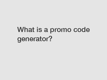 What is a promo code generator?