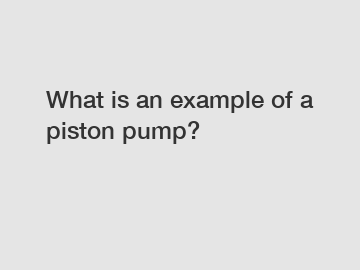 What is an example of a piston pump?