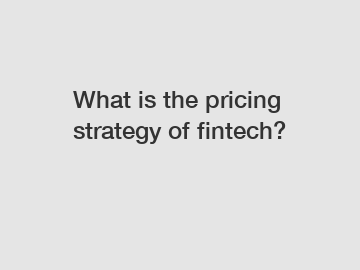 What is the pricing strategy of fintech?