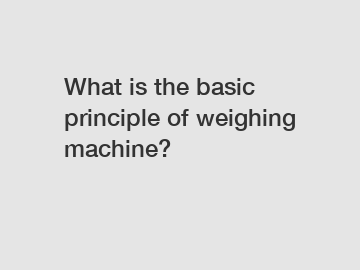 What is the basic principle of weighing machine?