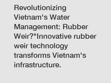Revolutionizing Vietnam's Water Management: Rubber Weir?