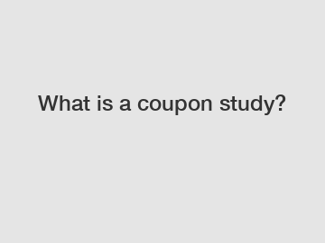 What is a coupon study?