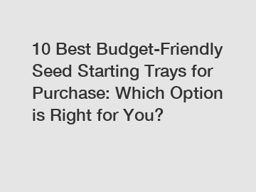10 Best Budget-Friendly Seed Starting Trays for Purchase: Which Option is Right for You?