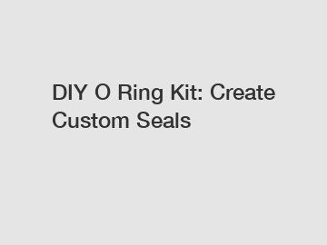 DIY O Ring Kit: Create Custom Seals