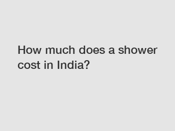 How much does a shower cost in India?