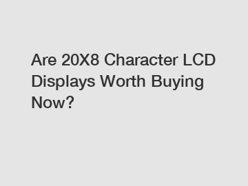 Are 20X8 Character LCD Displays Worth Buying Now?