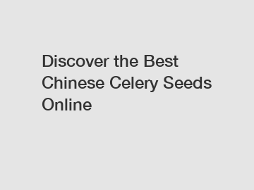 Discover the Best Chinese Celery Seeds Online