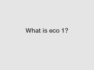 What is eco 1?