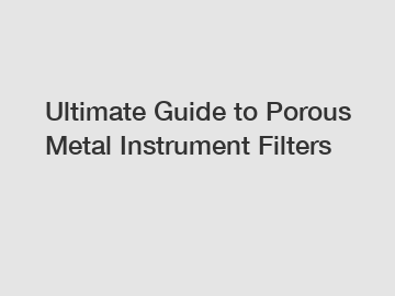 Ultimate Guide to Porous Metal Instrument Filters