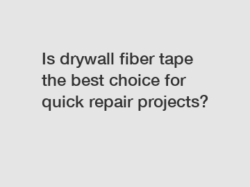 Is drywall fiber tape the best choice for quick repair projects?