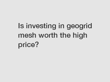 Is investing in geogrid mesh worth the high price?