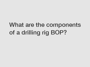 What are the components of a drilling rig BOP?