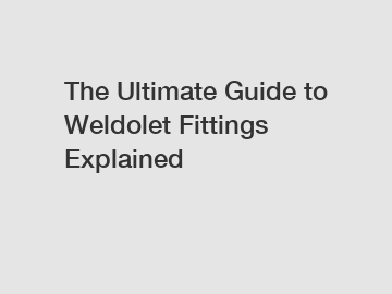 The Ultimate Guide to Weldolet Fittings Explained