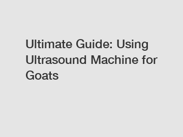 Ultimate Guide: Using Ultrasound Machine for Goats