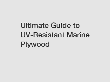Ultimate Guide to UV-Resistant Marine Plywood