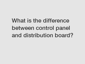 What is the difference between control panel and distribution board?