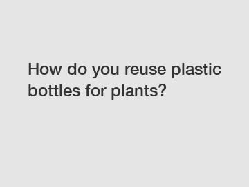 How do you reuse plastic bottles for plants?