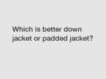 Which is better down jacket or padded jacket?