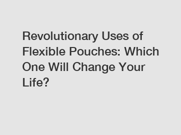 Revolutionary Uses of Flexible Pouches: Which One Will Change Your Life?