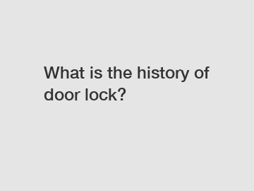 What is the history of door lock?