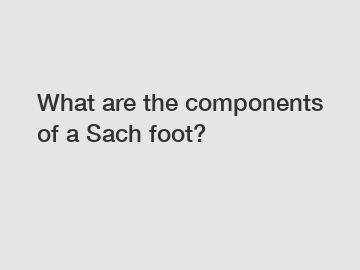 What are the components of a Sach foot?