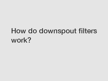 How do downspout filters work?
