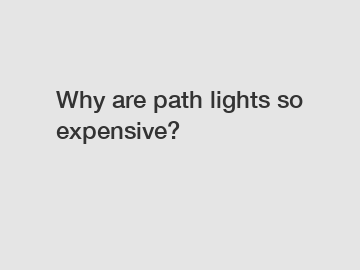 Why are path lights so expensive?