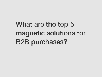 What are the top 5 magnetic solutions for B2B purchases?