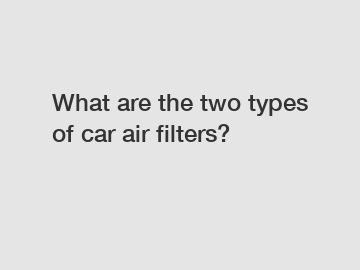 What are the two types of car air filters?